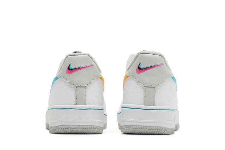 Kids' Sneakers Nike Air Force 1 Low EMB NBA 75th Anniversary Fiesta (GS) White/Grey Fog/Sundial/Turquoise Blue