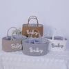 Large Capacity Storage Basket Cotton Rope Cosmetics Storage Baby Nappy Organiser  for Newborn