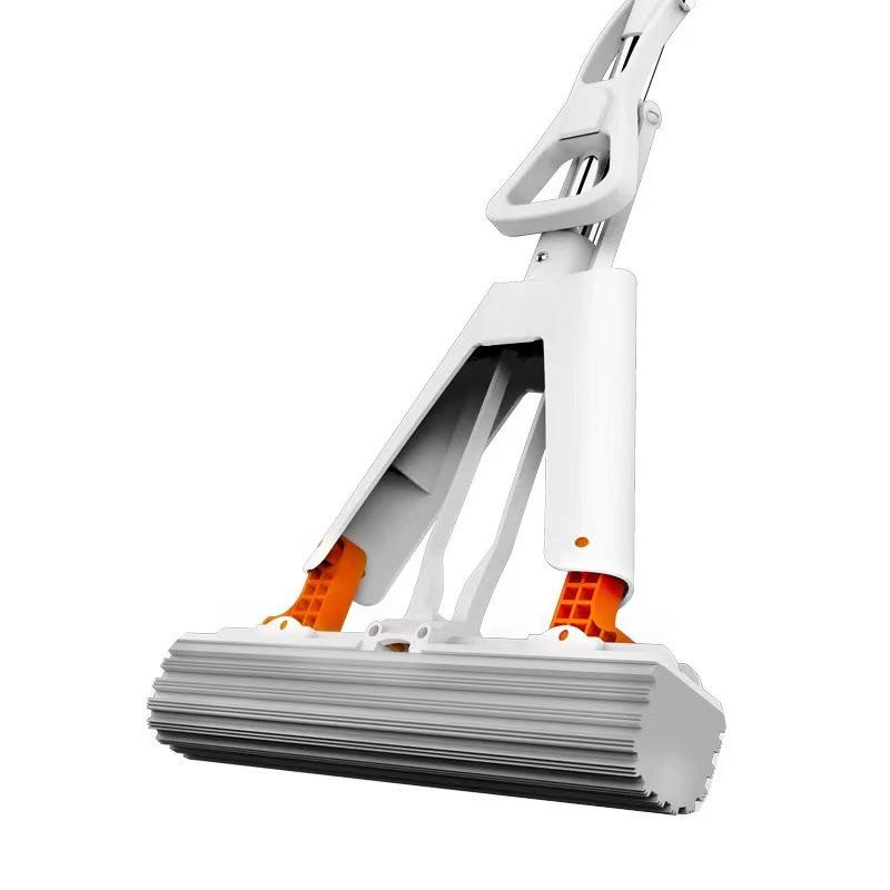 Sponge Absorbent PVA Foldable Mop, Hands-Free Wet & Dry Dual-Use, One-Wipe Clean