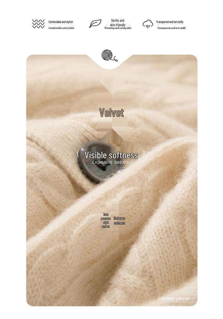 Autumn Winter Cashmere Knit Cardigan: Soft, Versatile, and Comfortable Loose-Fit Top