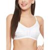Reggiseno da donna Clovia in cotone, tinta unita, senza imbottitura, coppa piena, senza ferretto, per tutti i giorni (BR2 2A1 Bianco 4B)