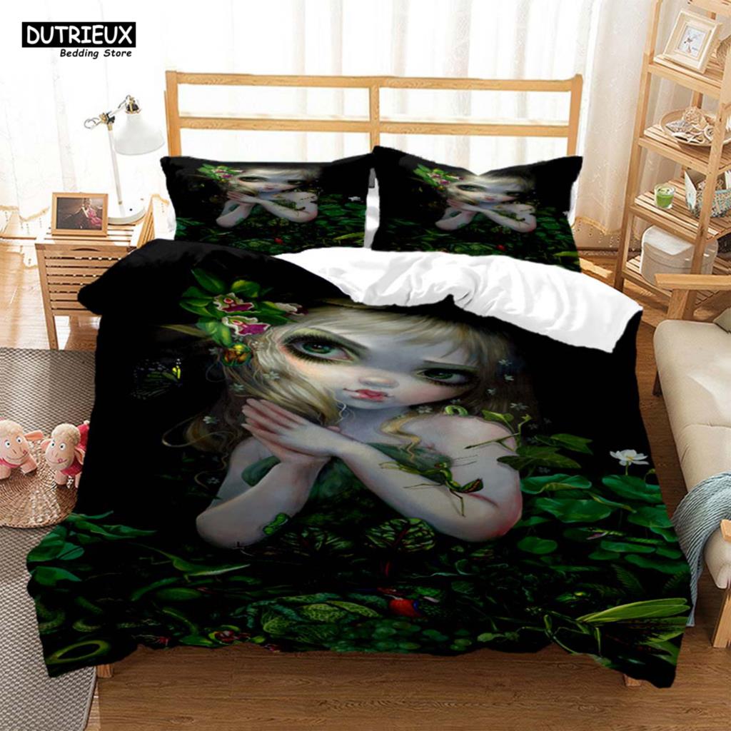 

Cartoon Strange Doll Personalized Printing Soft And Comfortable Comforter Bedding Sets Complete Size Customizable EU Single(135*200cm)3pcs
