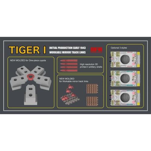 Ryefield Models 1/35 German Army Tiger 1 Heavy Tank, Very Early Model, No. 100, Early 1943 Plastic Model Kit RFM5075