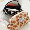 Corduroy Makeup Bags for Women Floral Print Cosmetic Bag Pencil Case Travel Toiletry Bag Storage Bag Organizer Beauty Case