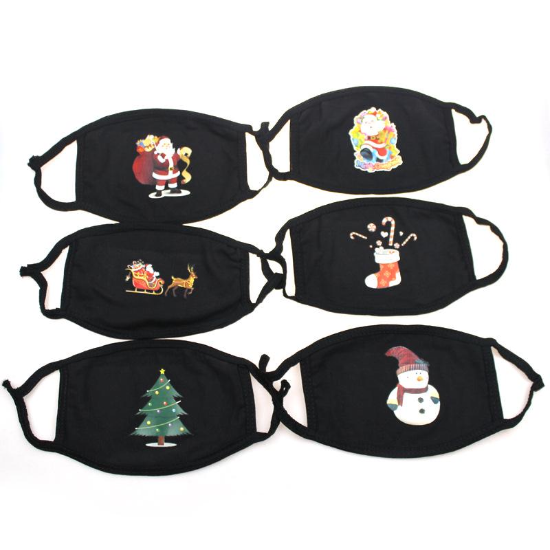 Christmas Cartoon Mouth Mask Cute Santa Claus Dustproof Warm Face Cover