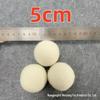 Bolas de Feltro de Lã Brancas para Secadora - À Prova de Umidade, Absorventes de Água, Antiestáticas, Auxílio Fofo para Lavanderia, Disponíveis nos Tamanhos de 3-6 cm.