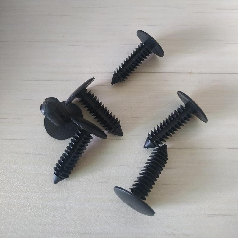 Auto Fastener 6mm Hole Plastic Rivet Engine Cover Bumper Hood Fender Splash Guard Retainer Clips Car Door Trim Panel Clip 50 pieces