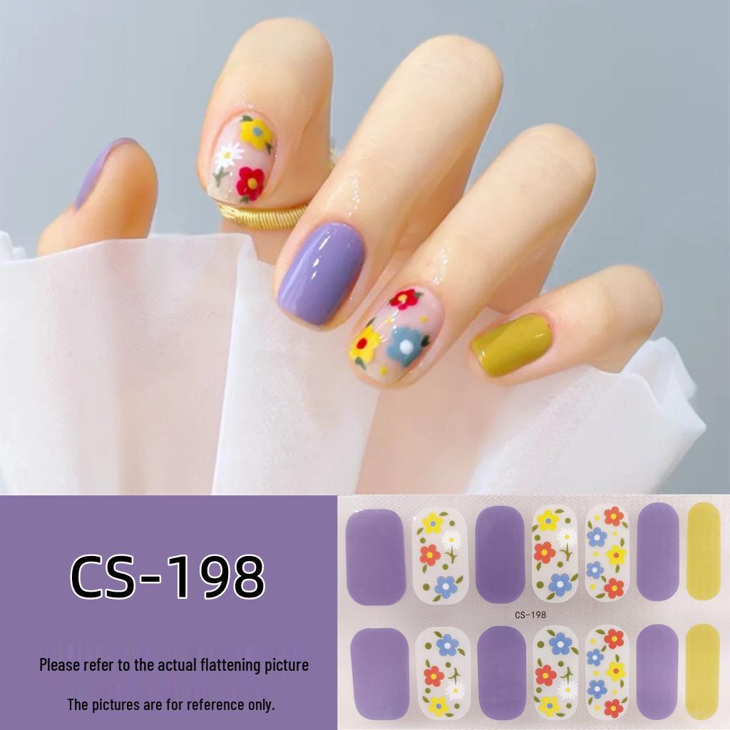 Waterproof Long-Lasting No-Bake 3D Gel Nail Stickers - Removable & Wearable Full-Cover Nail Polish Patches for Women