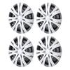 4Pcs Hub Cap Silver Black Easy Installation Protective Wheel Hub Cap Cover for Cars Trucks Vans 14