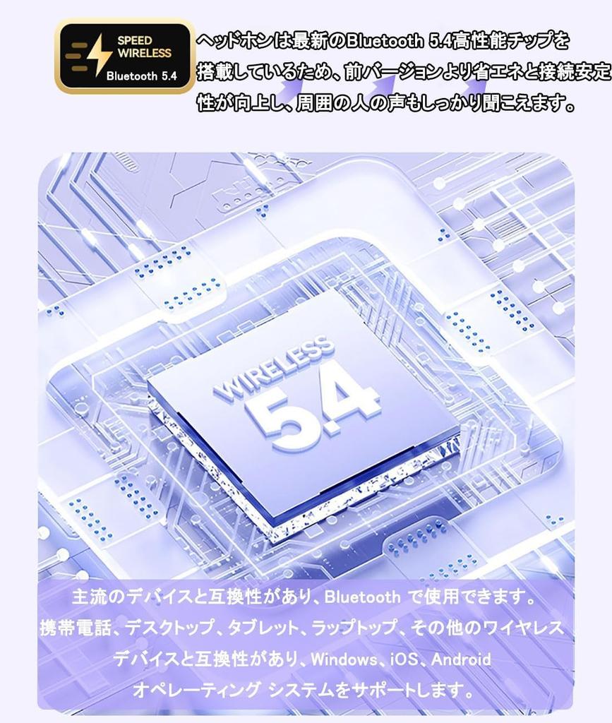 Latest Bluetooth Wireless Bluetooth Ear Bone ENC Call Noise Digital LED Fast Ergonomic Compatible with 5.4 Earbuds, 5.4, Multi-Purpose Listening,