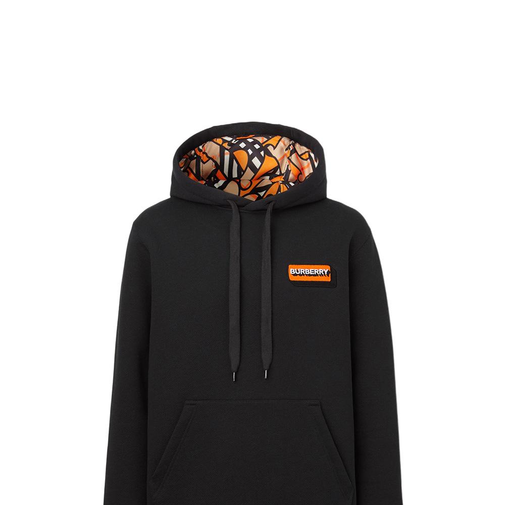 Burberry Logo Applique Cotton Hoodie 80572601