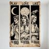 Vintage Gothic Tin Sign 3 Panels Play Love Like The Middgen The Mothegra The Nirogson Artistic Metal Sign for Home Bar Pub Wall