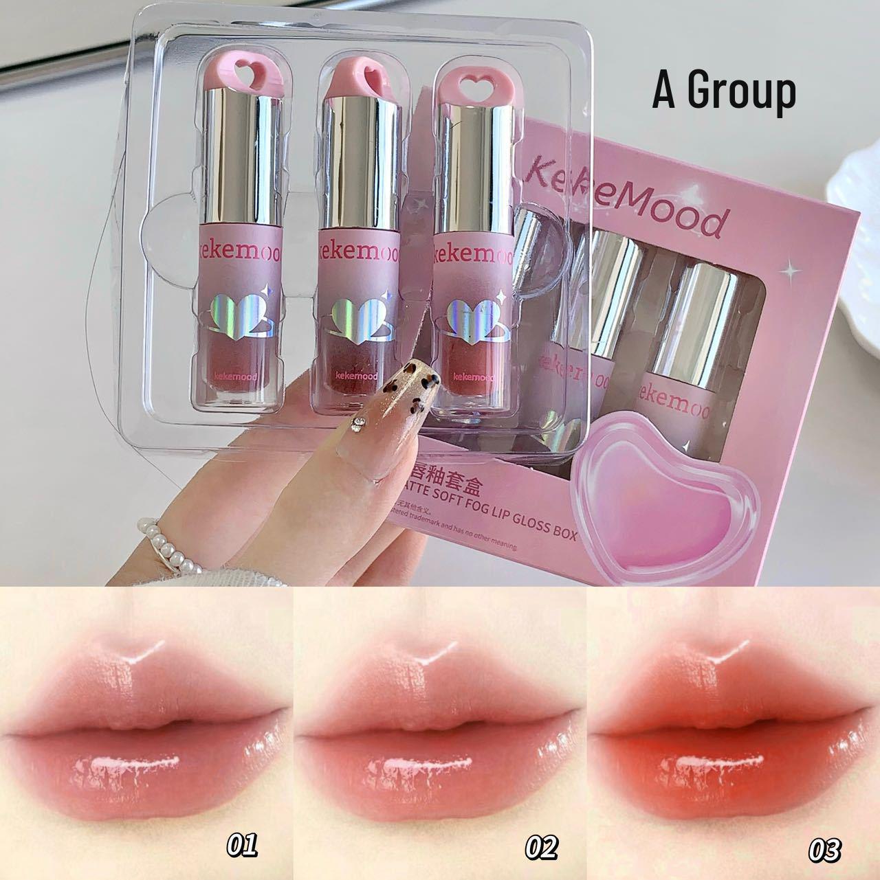 Зеркальный блеск для губ Kekemood Water-Glow: Отбеливающий и увеличивающий объем блеск для губ - Помада для студентов