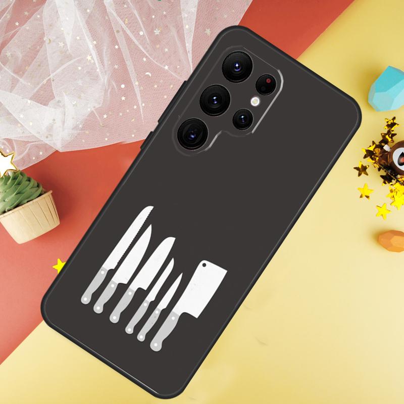 Love Baking Chef Knife Phone Case For Samsung Galaxy S26 S25 Ultra S23 S21 S20 S22 S24 FE S10 Plus Cover Coque