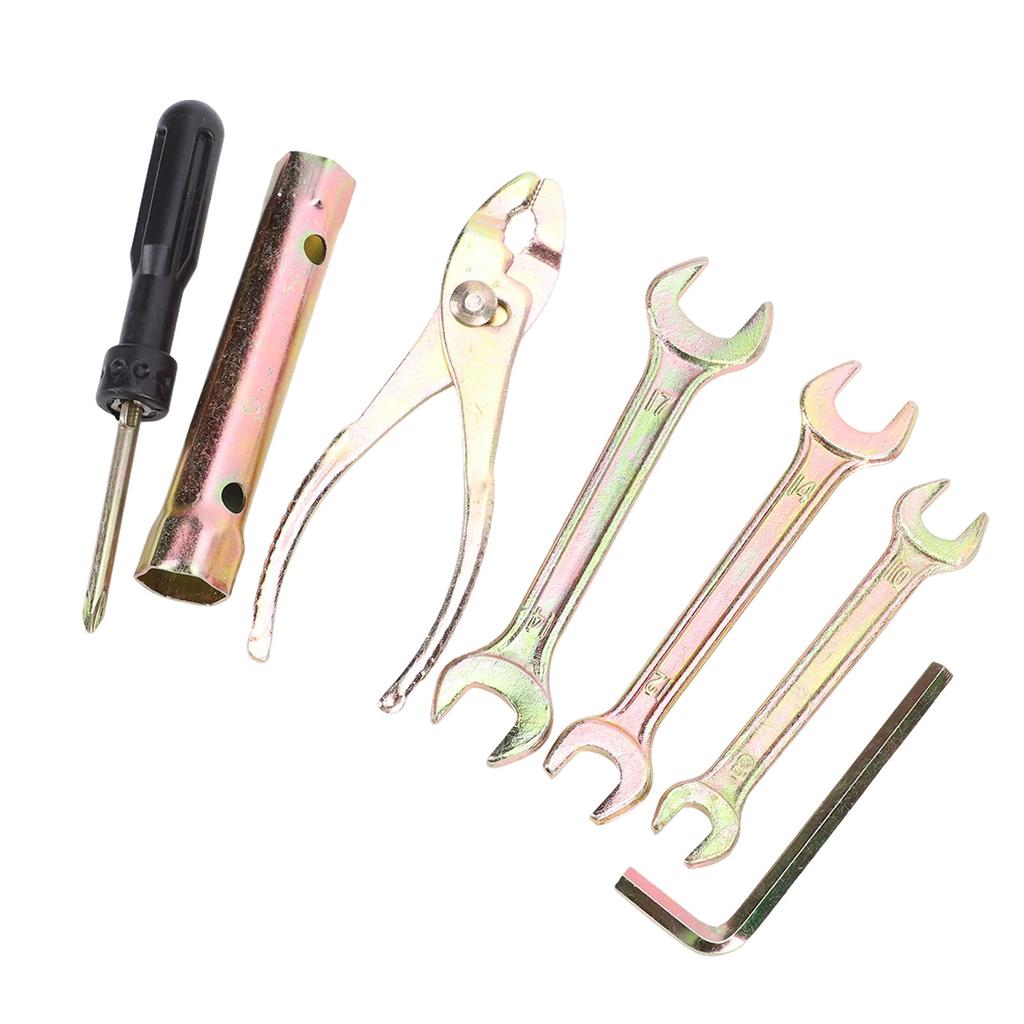 Motorcycle Tool Kit Multifunctional Portable Motorcycle Plug Spanner Wrench Socket Plier Tool Kit