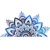Vinyl Wall Sticker Featuring Mandala Lotus Flower and Datura Motifs for Flat Walls Glass Surfaces Doors and Room Decor
