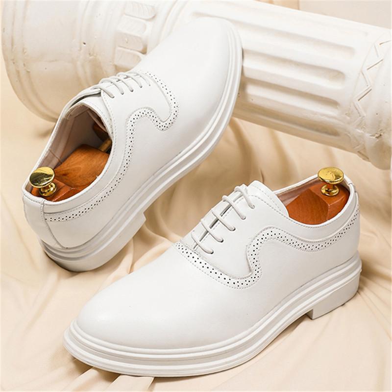 

Роскошные Новые Дизайнерские Мужские Белые На Шнуровке Винтажные Броги Оксфорды Формальная Свадебная Одежда Выпускной Вечер Sapatos Tenis Masculino 38