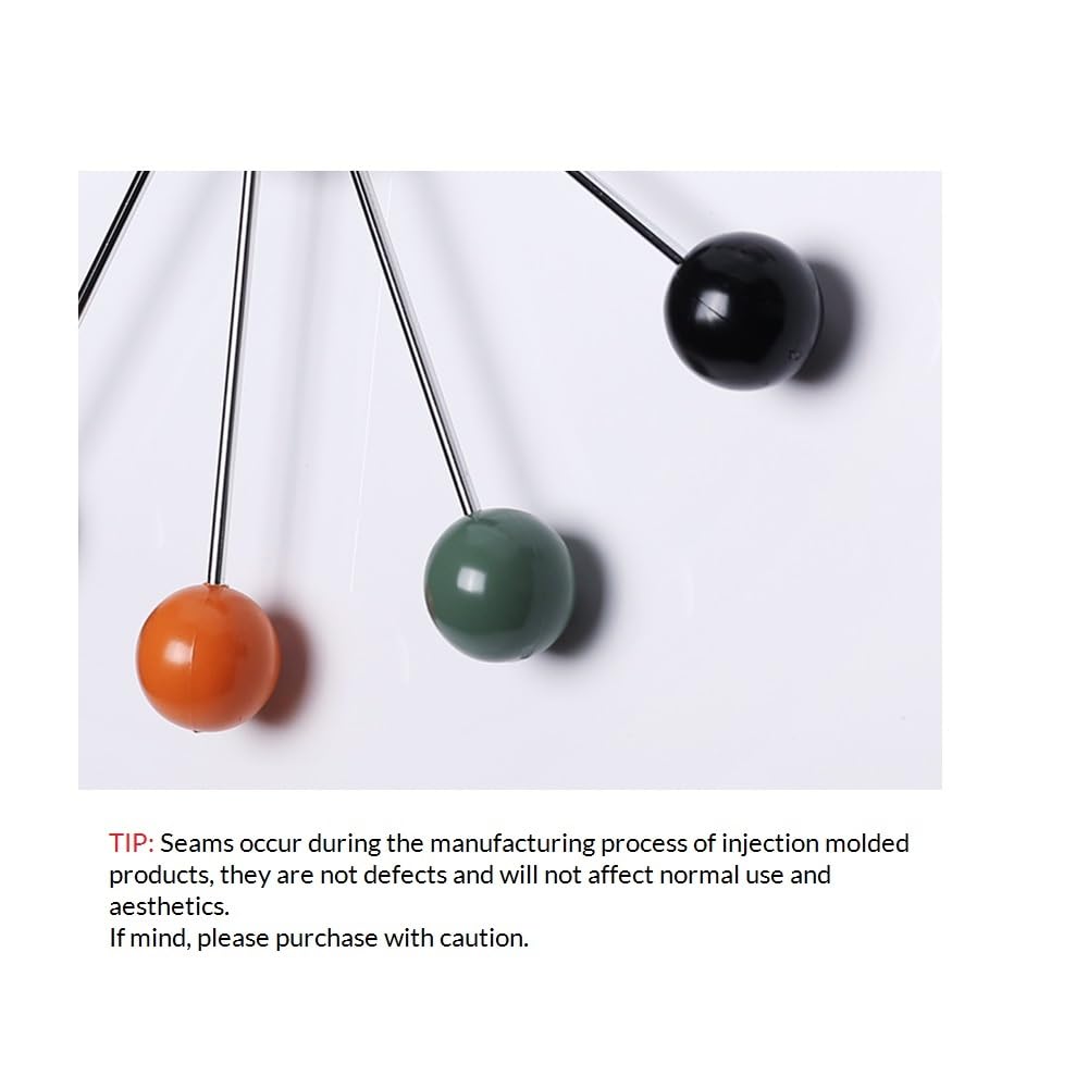 Modern Wall Clock Silent Non Ticking 13 Inch Pop Color Decorative Ball Clocks for Living Room Kitchen Office Wall Clocks