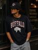 Buffalo Graphic T-Shirt | Vintage Athletic Lettering, Bison Silhouette