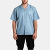 Carhartt WIP Letter Logo Single Button Short Sleeve Shirt Men shirts Light-Blue I031465-0RO-XX