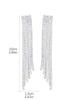 Orecchini Lunghi con Frange in Strass AB Super Scintillanti di Lusso Temperamento Orecchini alla Moda Orecchini da Sposa Orecchini da Donna 1 Paio