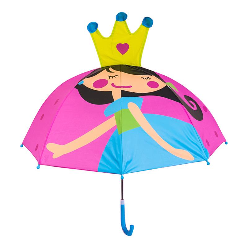 Ombrello per Bambini Principessa e Toddler, Parasole per Età 2-6 Anni, Carino Stile Baby per Bambini e Bambine