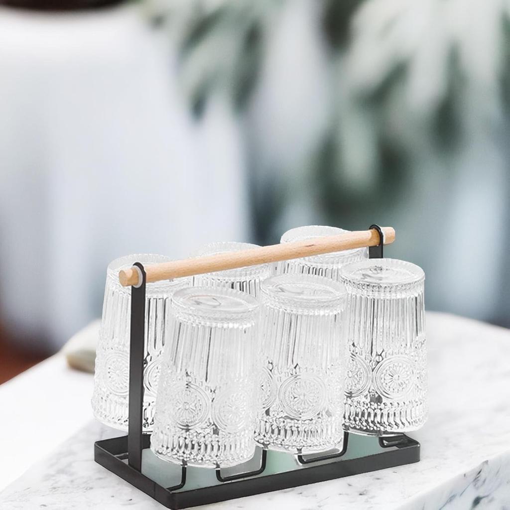 Simple And Stylish Glass Cup Organizer For Space Saving Cup Drying Rack Cup Holder Kitchen Mug