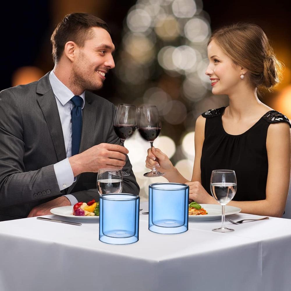 Klares Glas Tasse Teelichthalter für DIY Kerzen Aromatherapie Herstellung Geburtstagsfeier Hochzeit Weihnachtsdekorationen