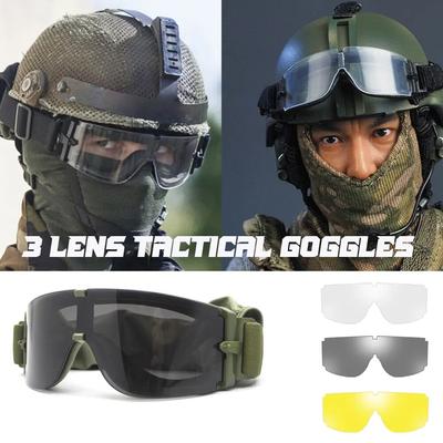 Gafas tácticas militares para exteriores, resistentes al viento, para deportes, ejército, tiro con airsoft, ciclismo, montañismo, UV400