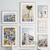 Santorini Sun Lemon Tree Vase Abstract Landscape Posters and Prints Wall Art Canvas Painting Pictures For Living Room Home Decor