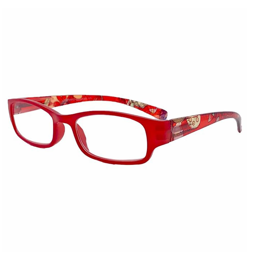 RSINC Smarty Full Rim Unisex Rectangular Eye Frame Lightweight and Stylish Full Rim Design for Men & Women (Red, Medium) ER Opera 90341 52-14-138 mm