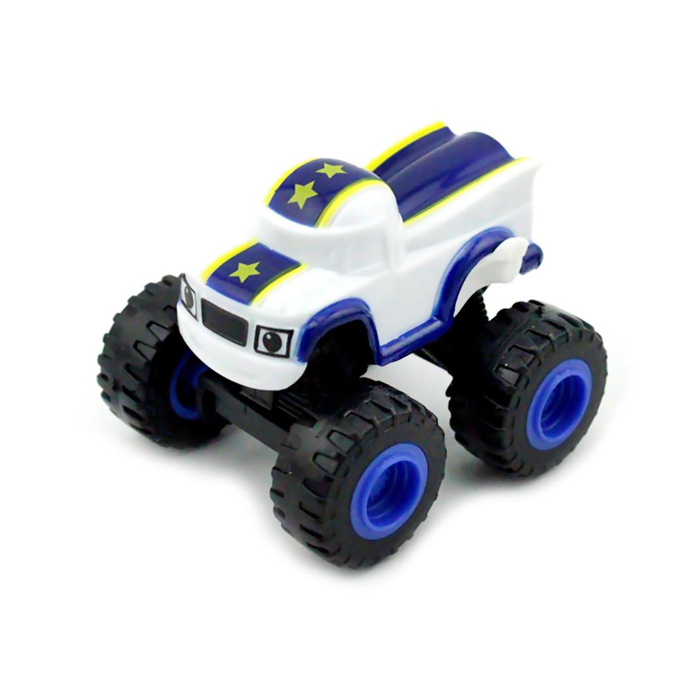 חבילה של 6 מכוניות צעצוע לילדים ולילדים, למפלצת פעלולי סופר, בלייז משאית לילדים, מכונית קול, מתנה לילד ב-