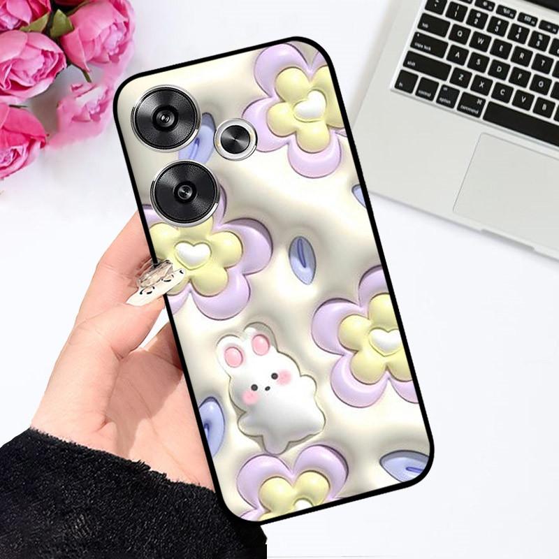 Cases For POCO F6 Cover Cute Astronaut Fashion Shockproof Soft Bumper For Xiaomi POCO F6 Coque For POCOF6 F 6 2024 Phone Capa