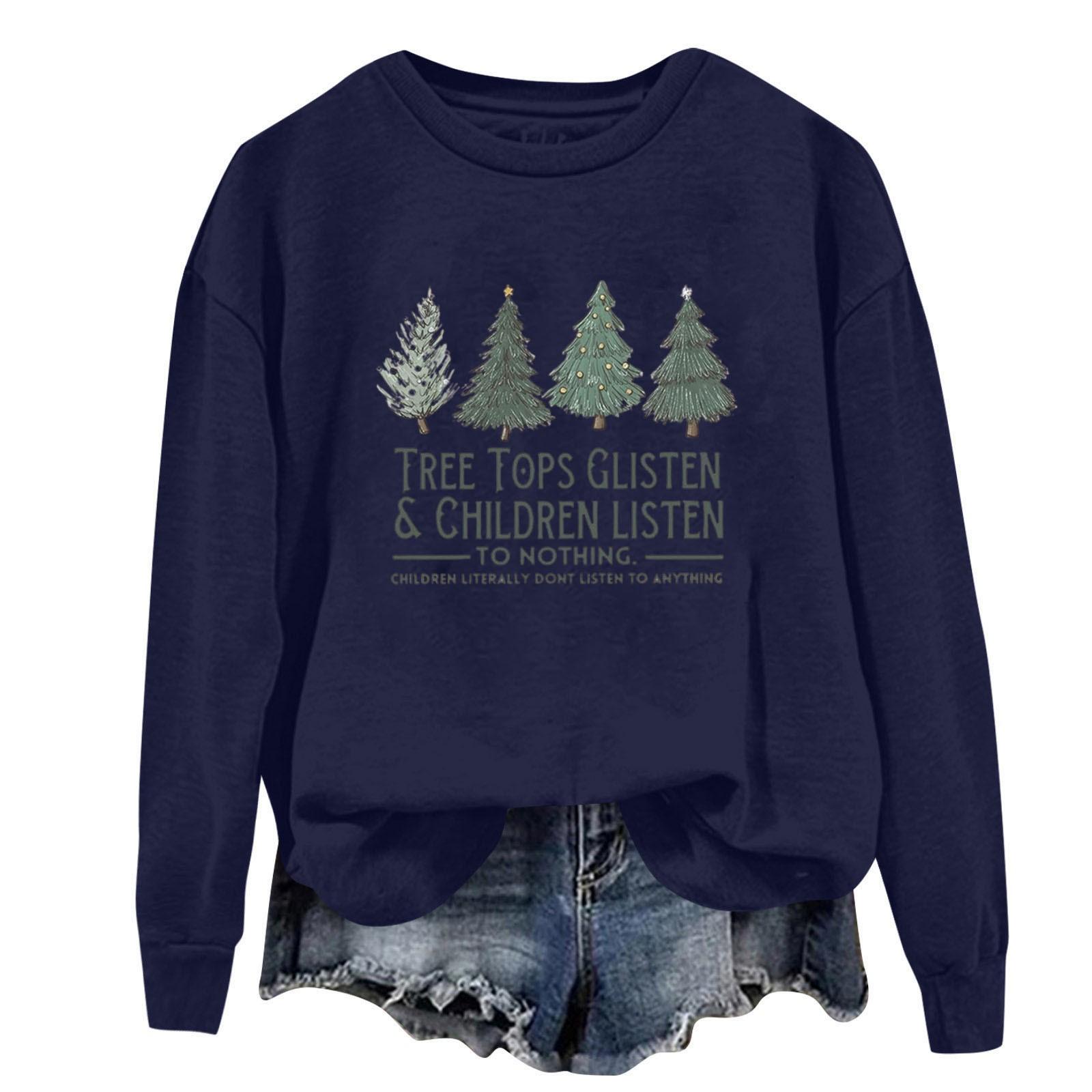 

Женская модная повседневная однотонная толстовка с длинным рукавом S тёмно-синий