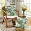 2pcs Green Watercolor Botanical Throw Pillow Covers 18x18 Inch Set of 2 Farmhouse Decorative Cushion Cases for Sofa Bedroom