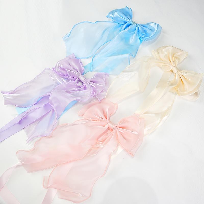French Bow Curtain Tie, Pink and Blue Gauze Curtain Decoration, Ribbon, Living Room, Bedroom, Princess Style, Tie Rope, Wedding Decoration