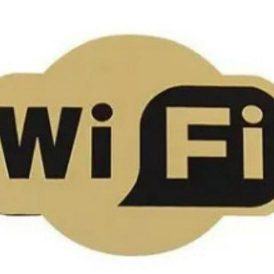 WiFi Logo DIY Mirror Wall Sticker for Restaurant, Office, Salon, Bedroom, Shop, Kindergarten Decor.