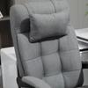 Office Chair with Footrest Ergonomic Office Chair with Armrests Lumber Support and Headrest Light Grey