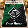 Flannel BlanketBorussia Mönchengladbach Custom Name Text Personalized Soft Warm Throw Blanket Home Decor Gift