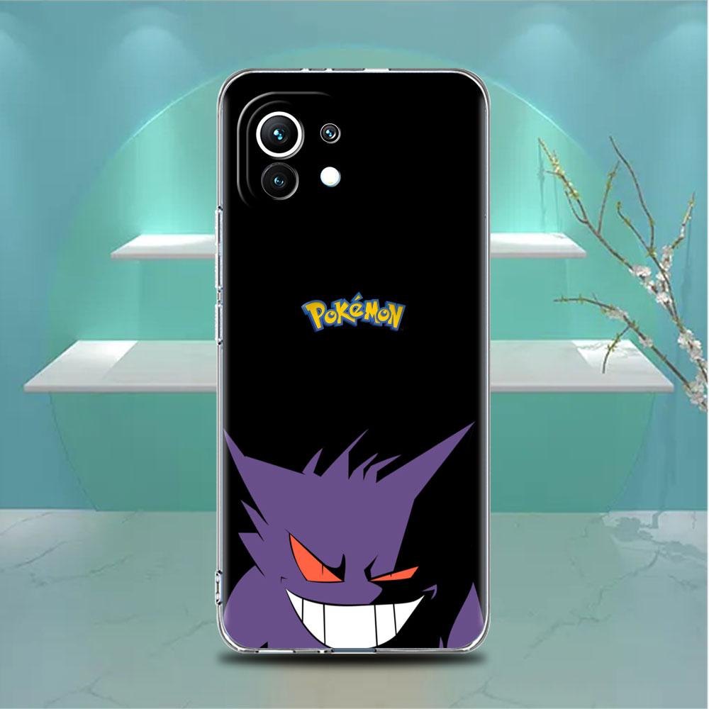 

Прозрачный чехол для Xiaomi Mi Poco X3 NFC M3 Pro F3 F1 11 Lite 12 Note 10 11T 9T, прозрачный чехол для телефона с милым покемоном Gengar Xiaomi Poco F3