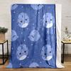 Cute Blue Fish Cartoon Pattern Print Blanket Soft and Cozy Perfect for the Living Room Bed Sofa or a Nap,gift