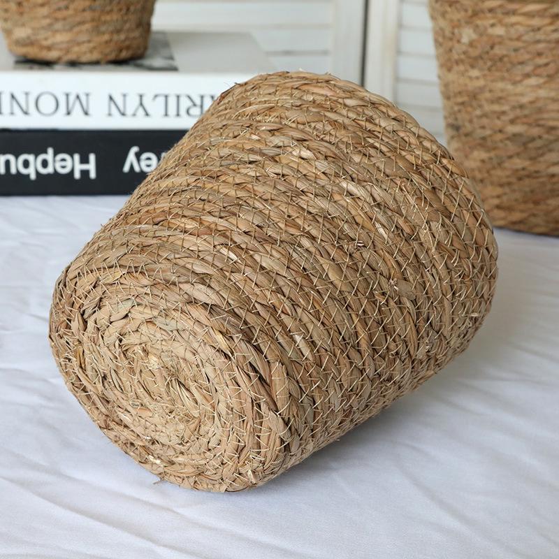 Popular Woven Straw Flower Pot Set: Little Bear Hug Design for Bonsai & Plant Décor