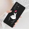 Kpop Finger Heart Phone Case For Samsung Galaxy S25 S23 S30 S8 S21 S20 FE S24 S22 Note 10 20 Plus lite Ultra