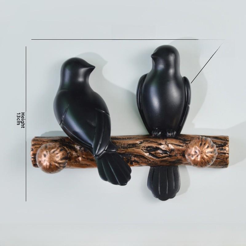 Sleek Bird Wall Hook Resin Organizer For Bathroom And Bedroom Storage Accessory
