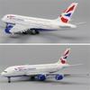Scale British Airways A380 Airplane Model Alloy Model Diecast Plane High Simulation Model for Collection 1/400