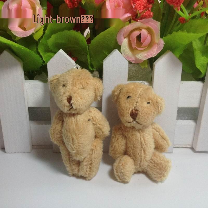 Mini Jointed Rabbit Pendant - 6cm Long-Haired Plush Toy for DIY Jewelry, Gift Boxes, Clothing Accessories