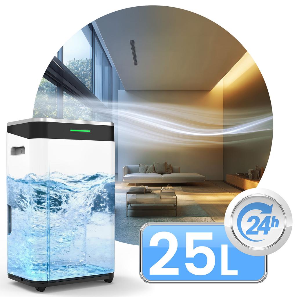 Compressor Air Dehumidifier - Moisture Absorber 25L/24H Hygrostat Berdsen Bd-533 White