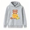 Kids Boys Girls Cute Bear In Honey Pot Print Pullover Hoodie, Casual Soft Long Sleeve Hooded Sweatshirt For Daily Wear Warm Tops For Little Honey Love