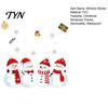 Removable Snowman Stickers 1/2 Sheets Christmas Window Cling, Cartoon Decorative Glass Seasonal Decal Sticker, Waterproof Static for