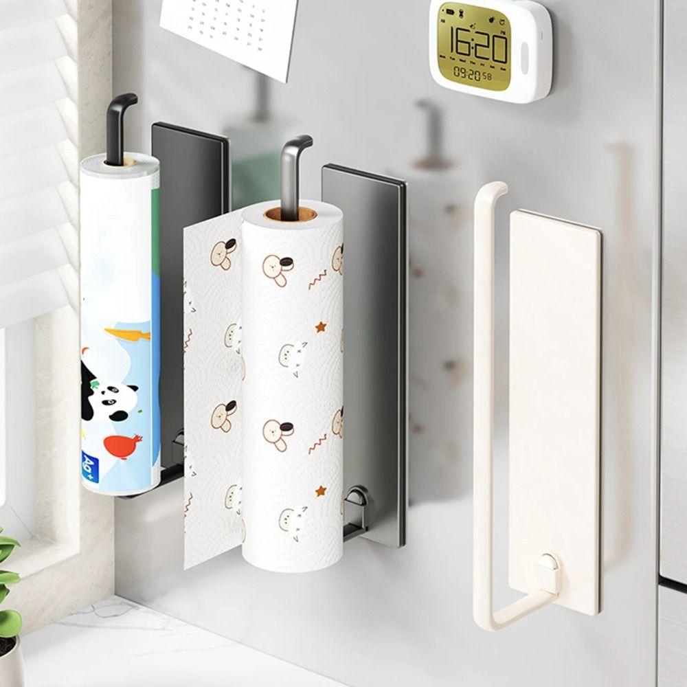 Wall-mounted Magnetic Tissue Holder Non Drilling Kitchen Towel Holder  Kitchen